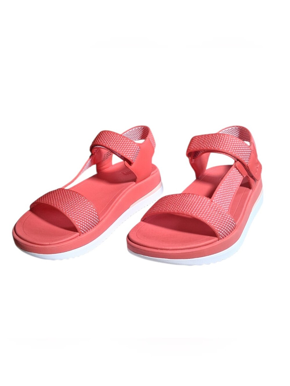 FitFlop Surff Two-Tone Webbing Leather Back-Strap Sandals Orange Size 8